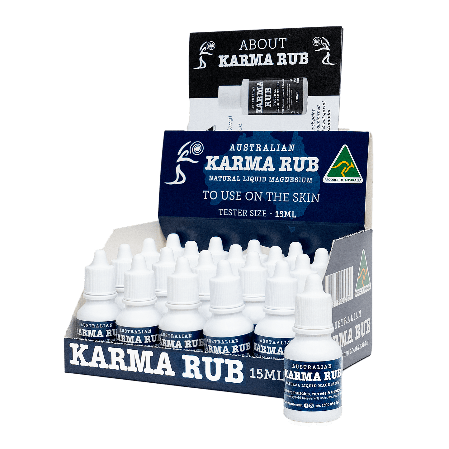 15ml Box (20) Karma Rub Magnesium - Karma Rub Liquid Magnesium 