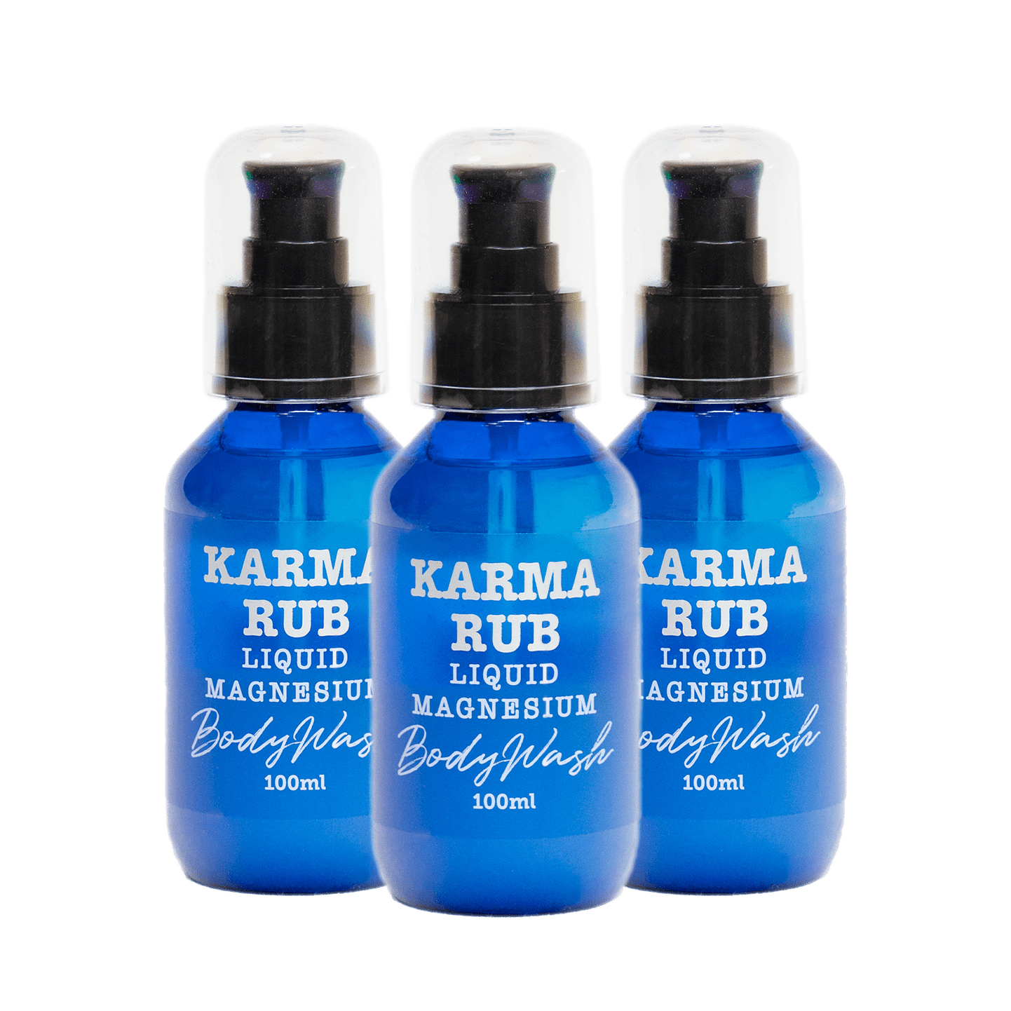 Magnesium Body Wash Travel Pack Trio - Karma Rub Liquid Magnesium 