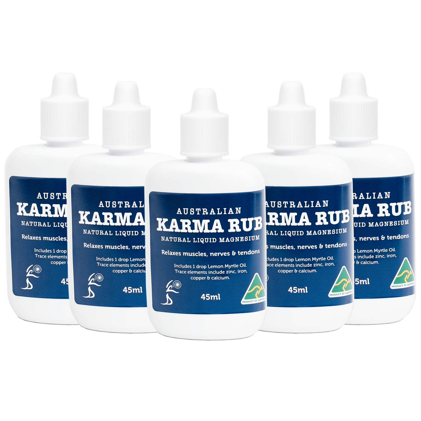 5 x 45ml Karma Rub Magnesium - Karma Rub Liquid Magnesium 
