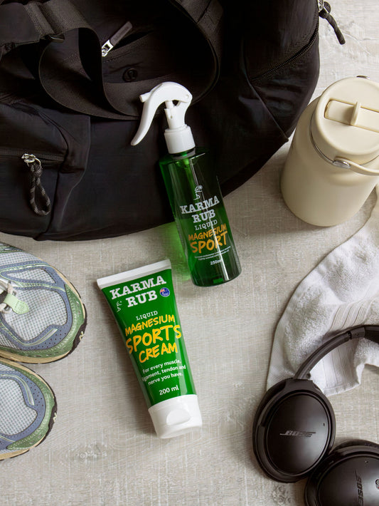 Magnesium Sports Cream  + Magnesium Sports Spray - Karma Rub Liquid Magnesium 